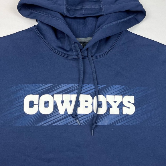 Nike Dallas Cowboys Mens Hoodie Sweatshirt Sz Medium Therma Fit Training A7 - Picture 4 of 7